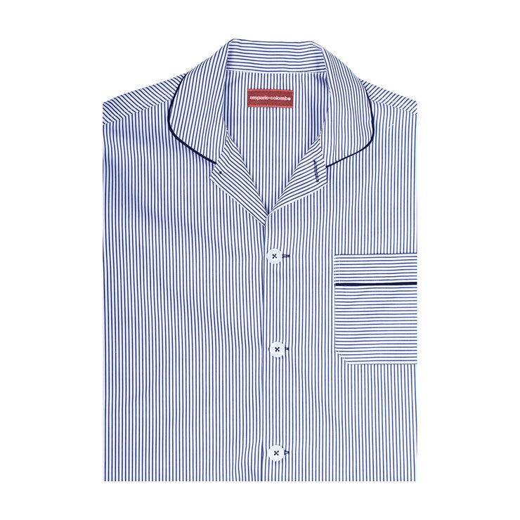 Emporio Colombo Pijama para Caballero, 2 piezas, Rayas Marino,Vari EG Emporio Colombo Pijama para Caballero, 2 piezas, Rayas Marino,Vari EG