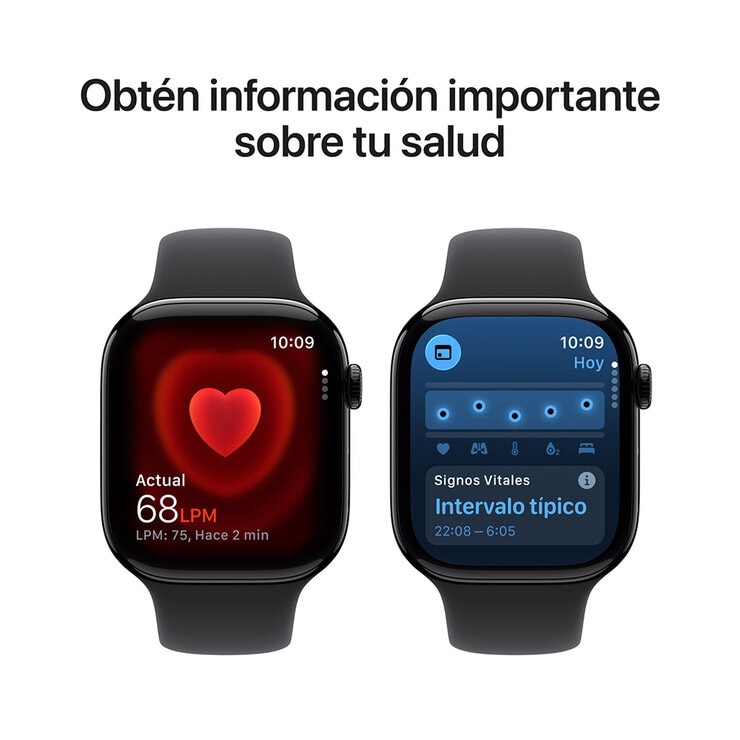 Apple Watch Series 11 (GPS + Celular) 46mm Aluminio Negro Azabache + Correa Deportiva Negra - Talla M/L