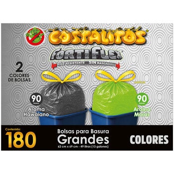 Costalitos FortiFlex Bolsas para Basura 180 pzas de 49 l Costalitos FortiFlex Bolsas para Basura 180 pzas de 49 l
