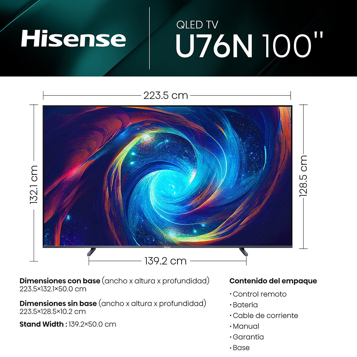 Hisense Pantalla 100" QLED ULED Smart TV