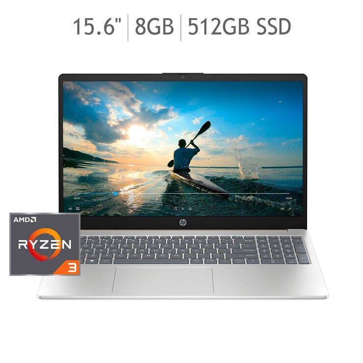 HP 15-fc0000la Laptop 15.6" Full HD AMD Ryzen 3 8GB 512GB SSD