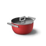 Smeg Olla de 24cm con Tapa de Cristal Varios Colores