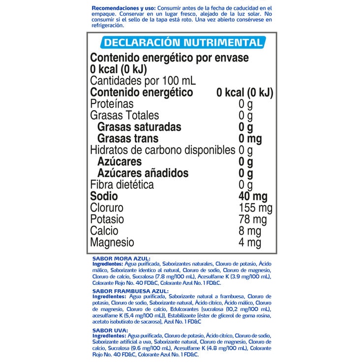 Electrolife Zero 6 Piezas de 625 ml c/u