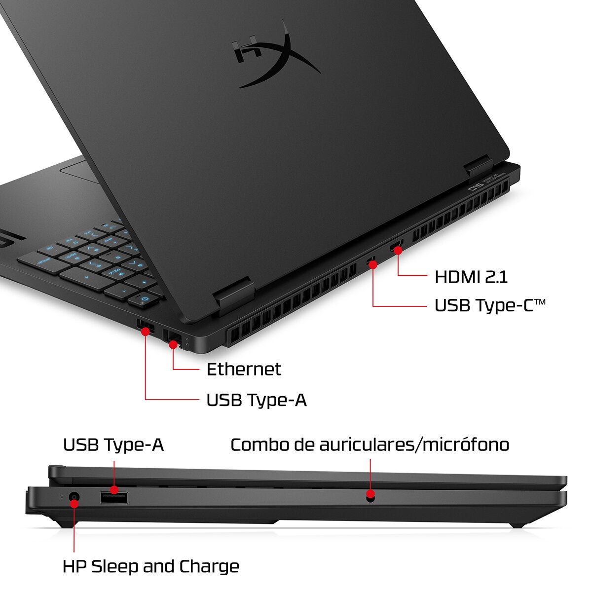 HP HyperX Omen Laptop Gaming 15-ga0001la 15.3" 2K GeForce RTX 5060 Intel Core i7-14650HX 16GB 512GB SSD HP HyperX Omen Laptop Gaming 15-ga0001la 15.3" 2K GeForce RTX 5060 Intel Core i7-14650HX 16GB 512GB SSD