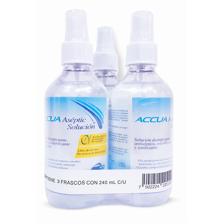 Accua Aseptic Spray 240ml Tripack Costco México