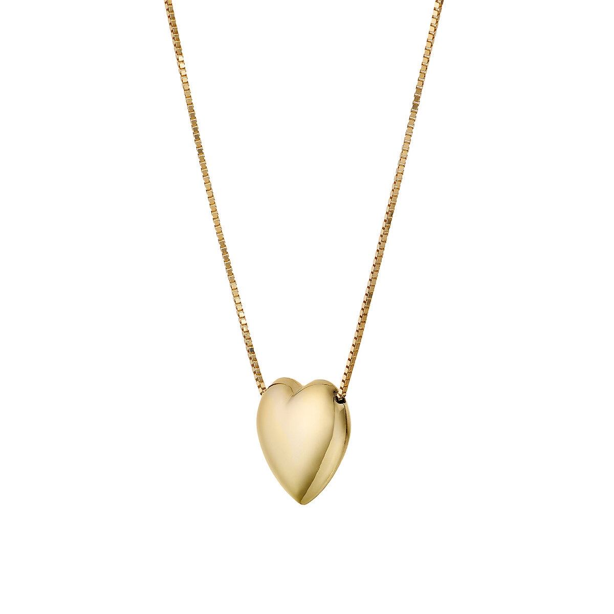 Dije de Corazon Inflado, Oro Amarillo 14K