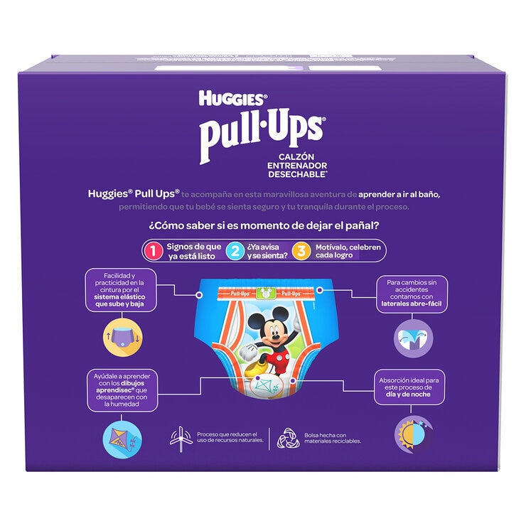 Pull-Ups Calzoncitos Entrenadores Etapa 6 para Niño 90 pzas