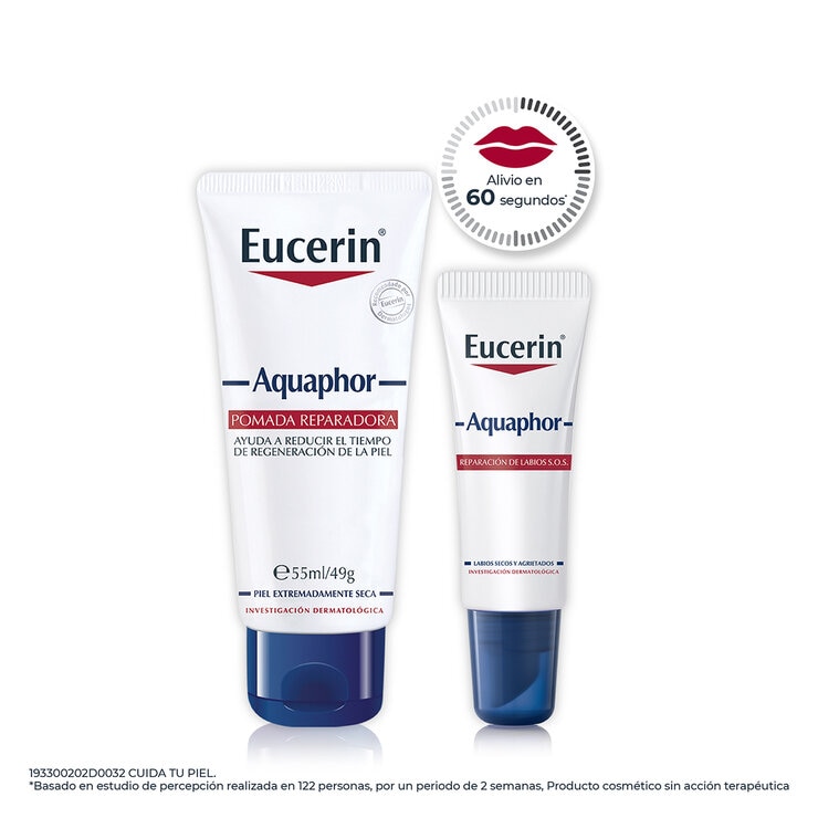 Eucerin Aquaphor Crema reparadora 2 de 55 ml y bálsamo labial 10 ml