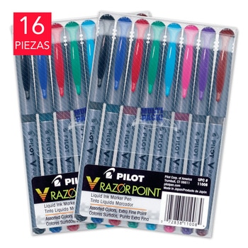 Pilot Vrazor Point Marcador Tinta Líquida Punto Extra Fino 16 Piezas Pilot Vrazor Point Marcador Tinta Líquida Punto Extra Fino 16 Piezas