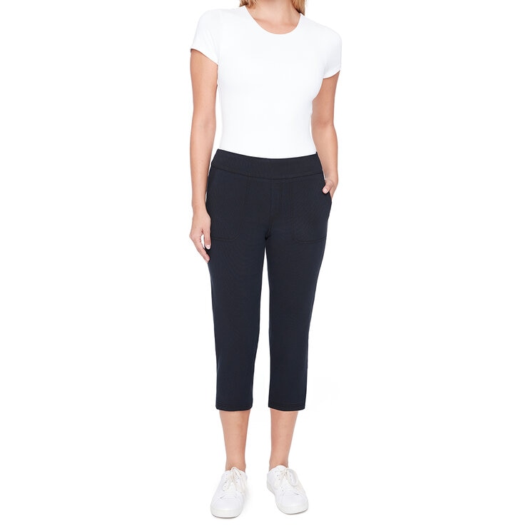 S.C. & CO Pantalones Capri para Dama Negro Extra Grande S.C. & CO Pantalones Capri para Dama Negro Extra Grande