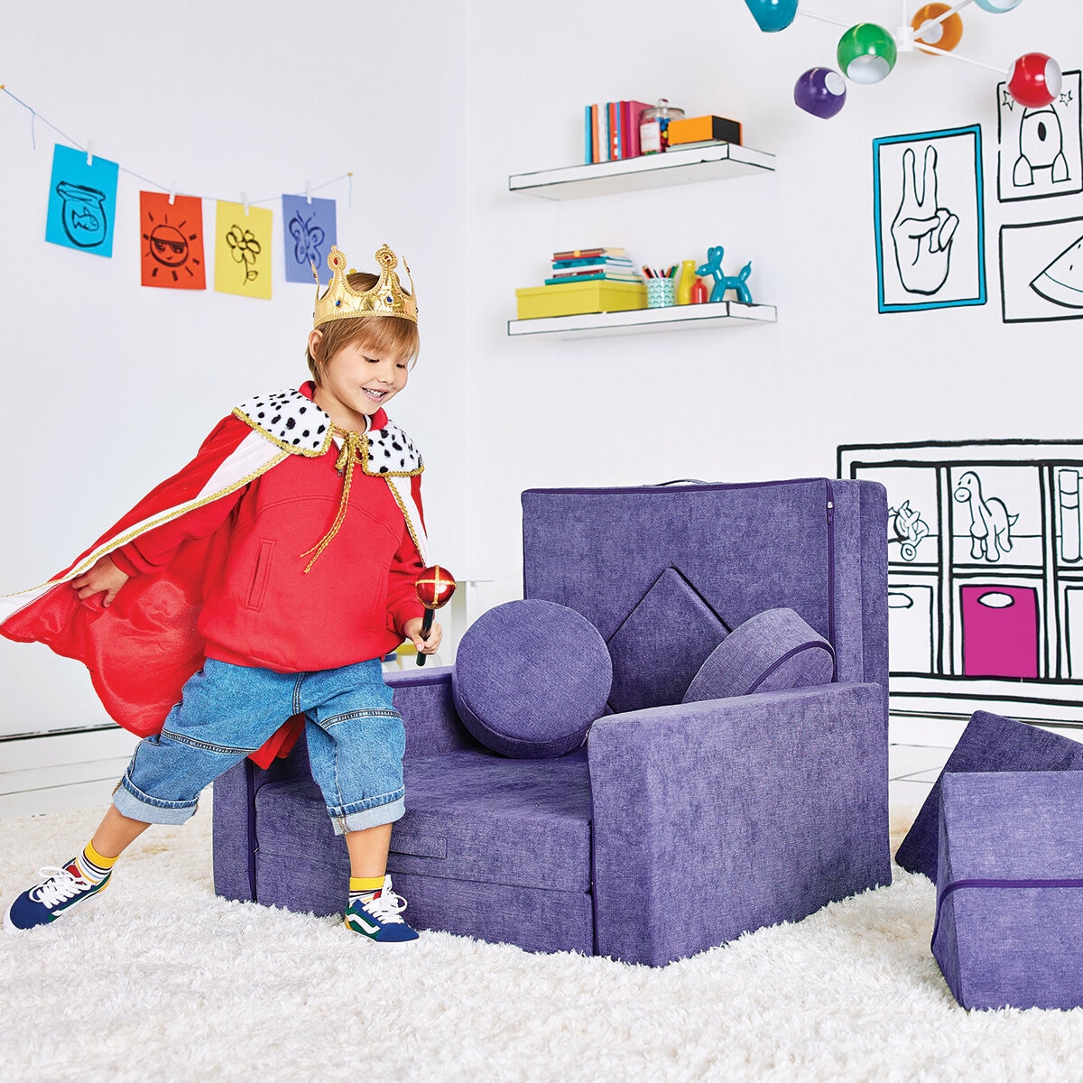 Yourigami, Colchoneta para Niños Color Morado