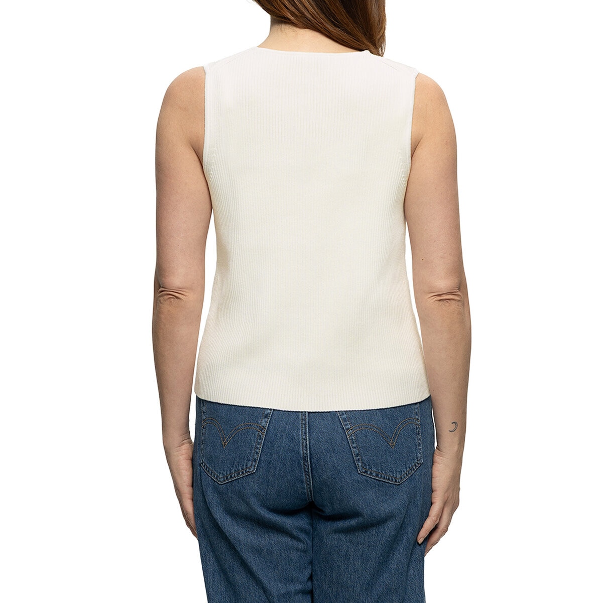 Hilary Radley Chaleco de Punto para Dama Blanco Chica