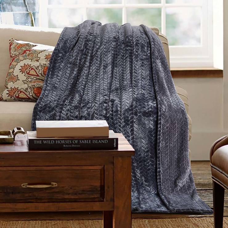 MonteJardin, Cobija de Terciopelo, gris Costco México