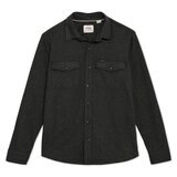 Wrangler Sobre camisa de franela para Caballero Negro Extra Grande