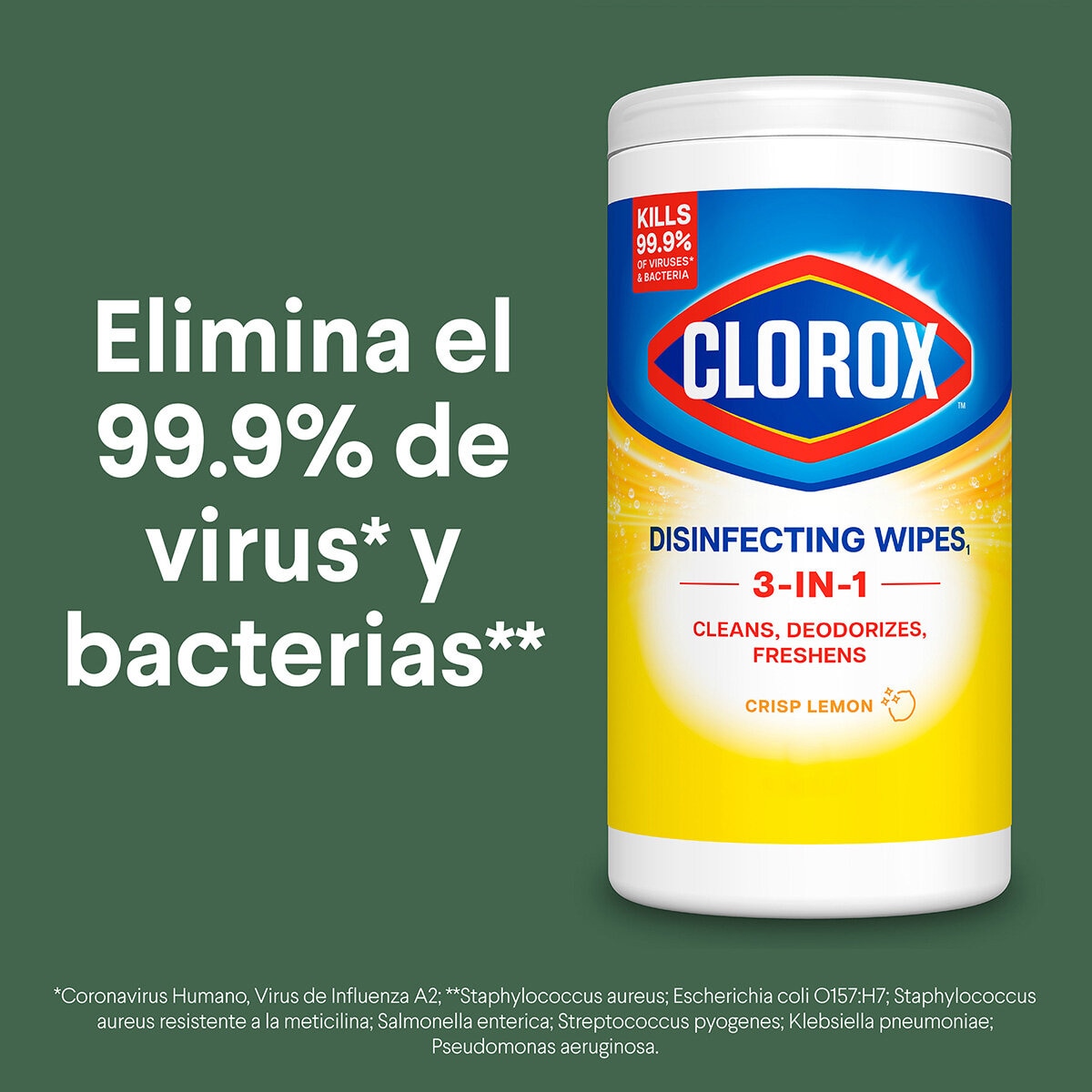 Clorox Toallas Desinfectantes 5 pzas con 85 Toallitas cada una