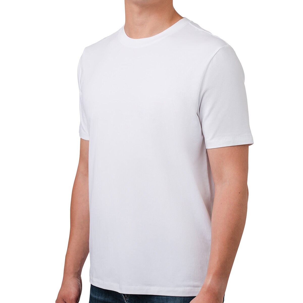 Rough Dress Playera para Caballero Blanco cuello redondo Mediana