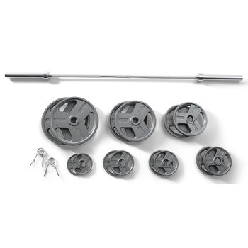 Weider Set de Barra Olímpica con Discos
