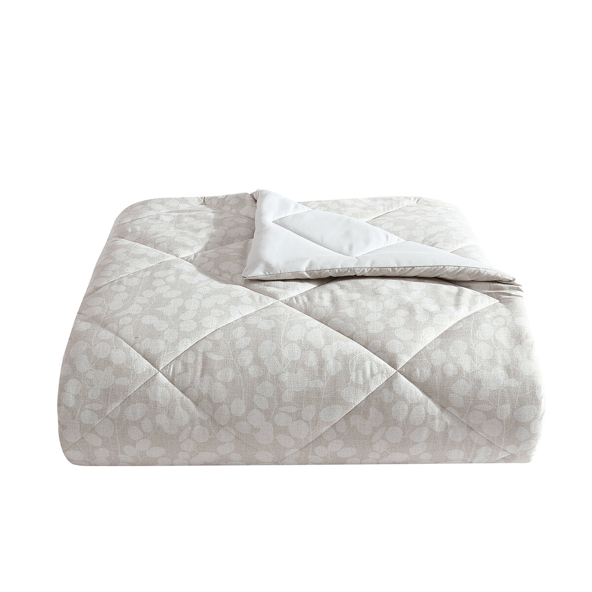 Juego de Edredón Queen de 6 piezas, Hojas Beige