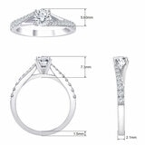 Anillo, 0.97ctw, en Platino