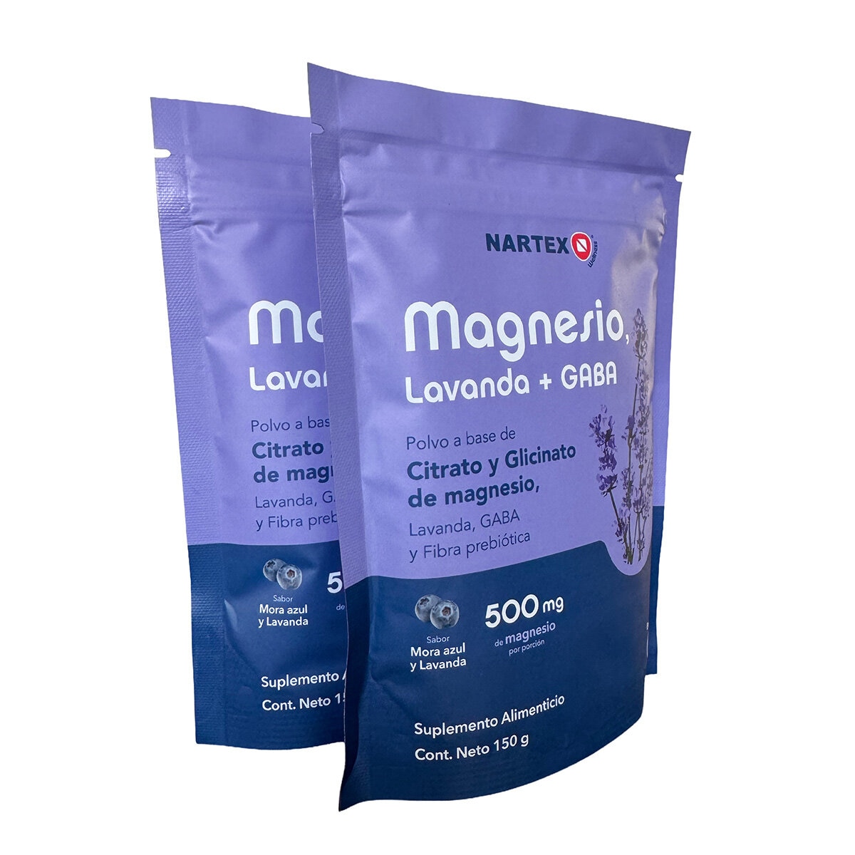 Magnesio, Gaba y Lavanda en Polvo 2 Bolsas de 150 gr c/u Magnesio, Gaba y Lavanda en Polvo 2 Bolsas de 150 gr c/u