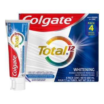 Colgate Pasta Dental Total 12 Whitening 4 piezas de 170 ml