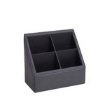 BHOME, Porta Controles de Vinipiel, Color Gris