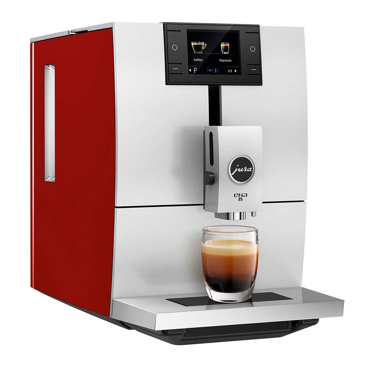 Jura E8 (NAA) - Paquete de cafetera automática de 4ª generación con  conexión Wi-Fi y recipiente de café de acero inoxidable con cuchara (3  artículos)