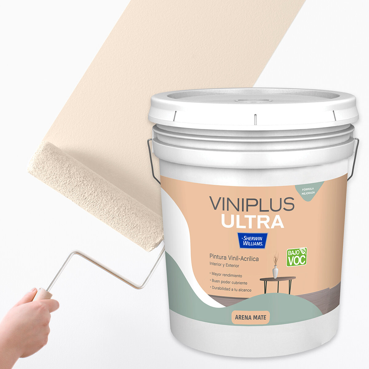 ViniPlus, Pintura Arena Viníl-Acrílica, 19L