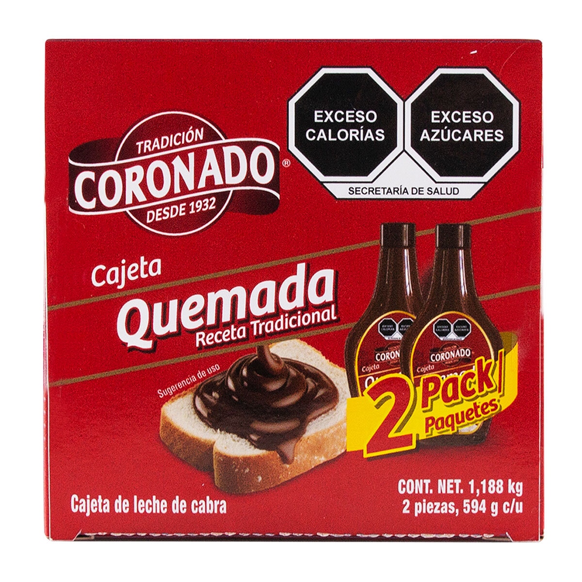 Coronado Cajeta 2 pzas de 594 g