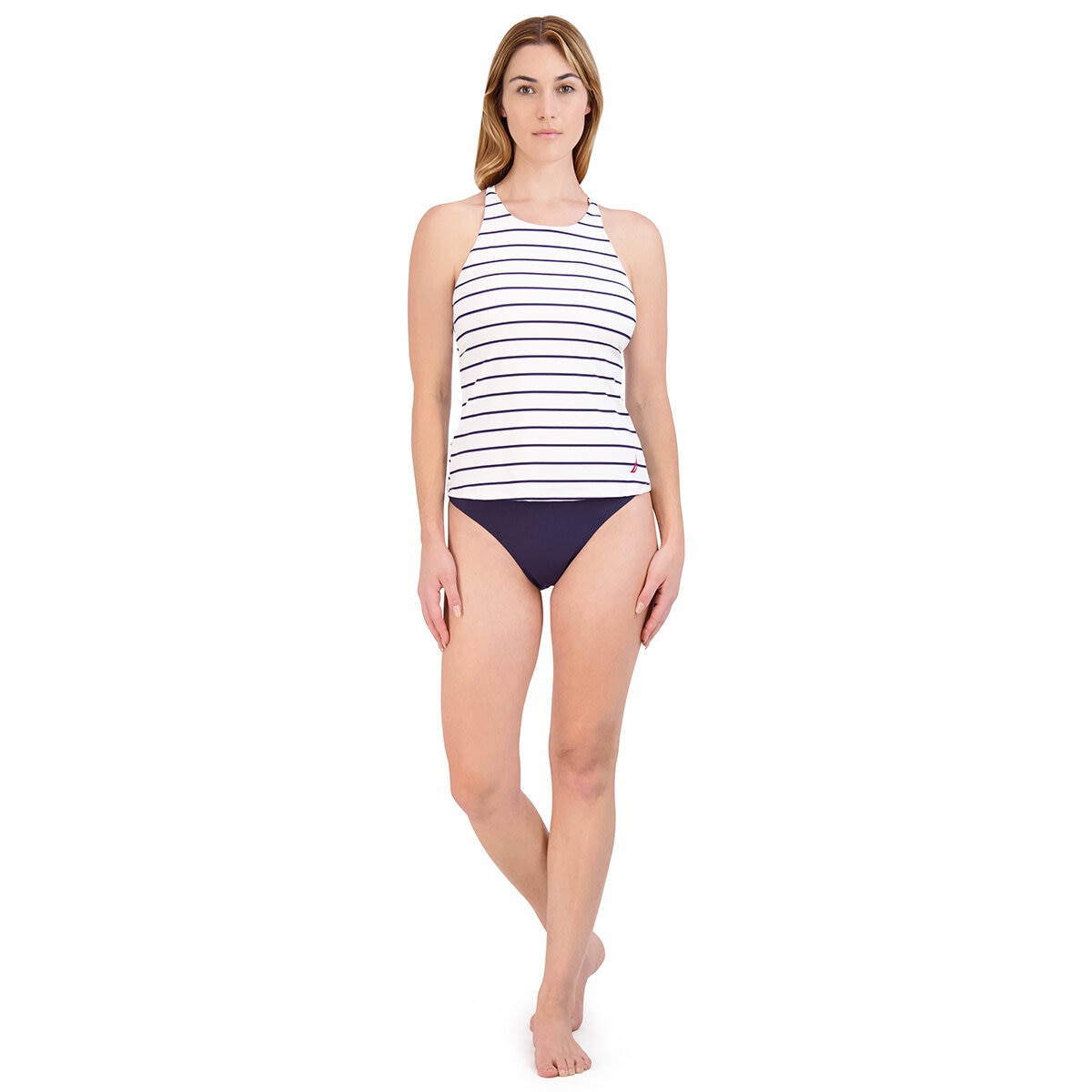 Nautica Tankini Traje de baño con dos piezas para Dama Blanco