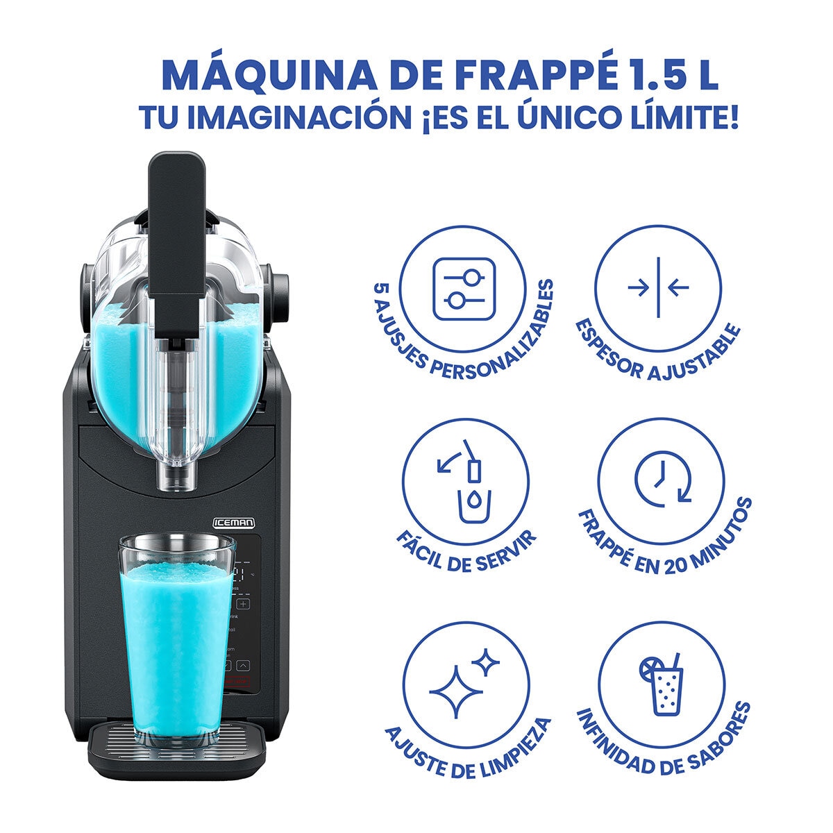 Iceman, Slush-Ease, Máquina de Frappé, 1.5L