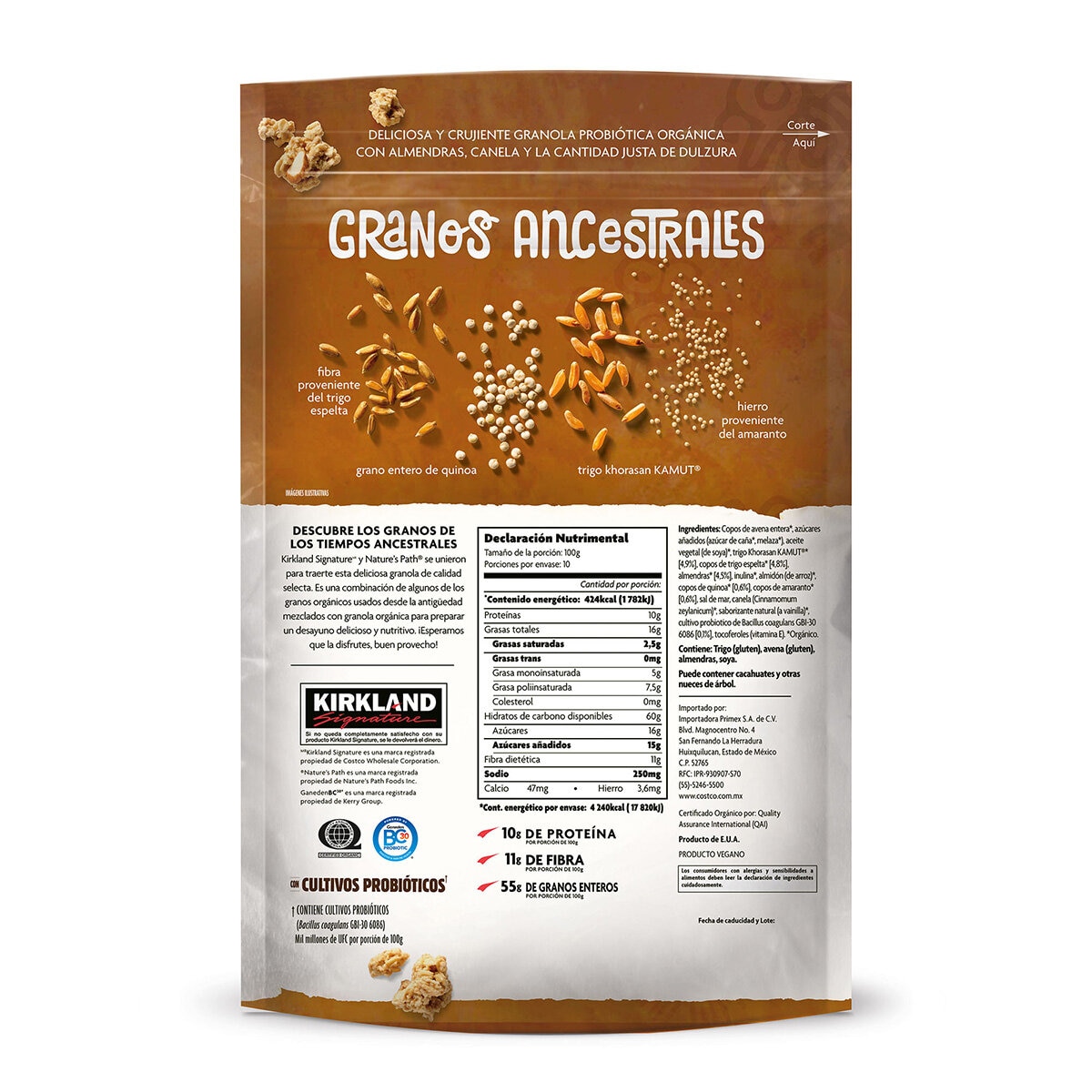 Kirkland Signature Granola Orgánica Granos Ancestrales 1 kg