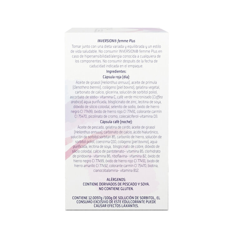 Inversión Femme Plus 60 cápsulas de día y 30 Cápsulas de Noche