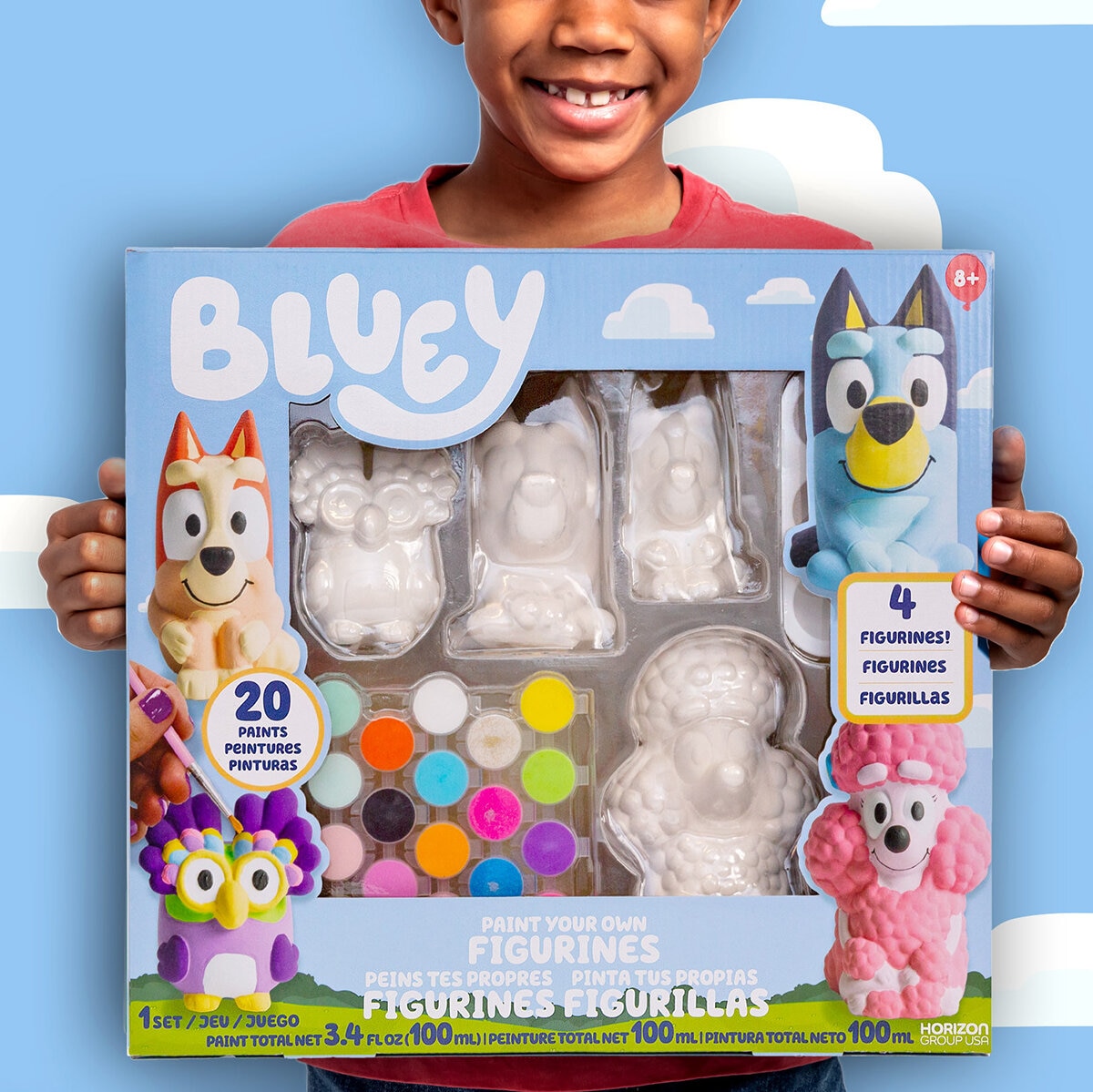 Bluey Figuras para Pintar de Cerámica Juego de 4 Pzas.