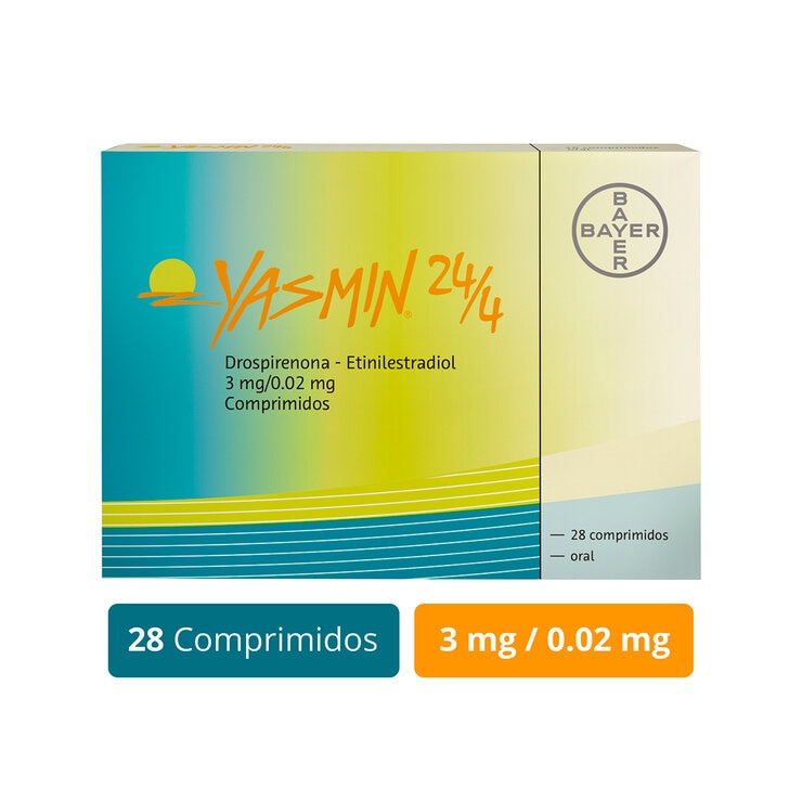 Yasmin 24/4 3mg /0.02 mg con 28 Comprimidos