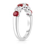 Anillo de Rubi con Diamantes 0.48ctw, Oro Blanco 14K