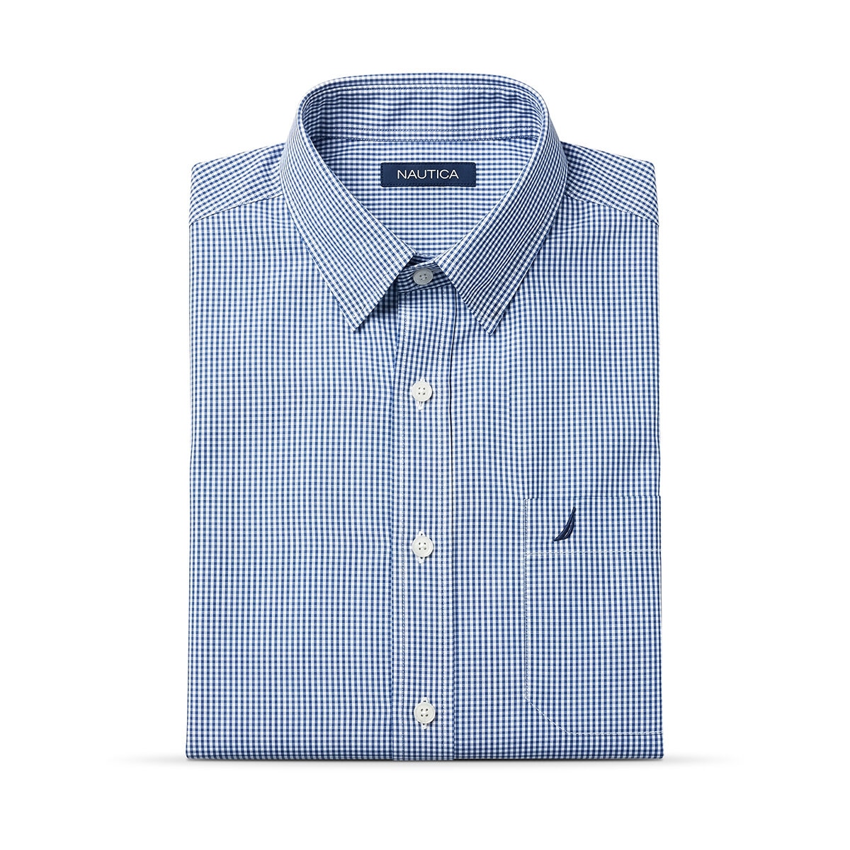 Nautica Camisa para Caballero Azul Cuello 15.5 Manga 32/33