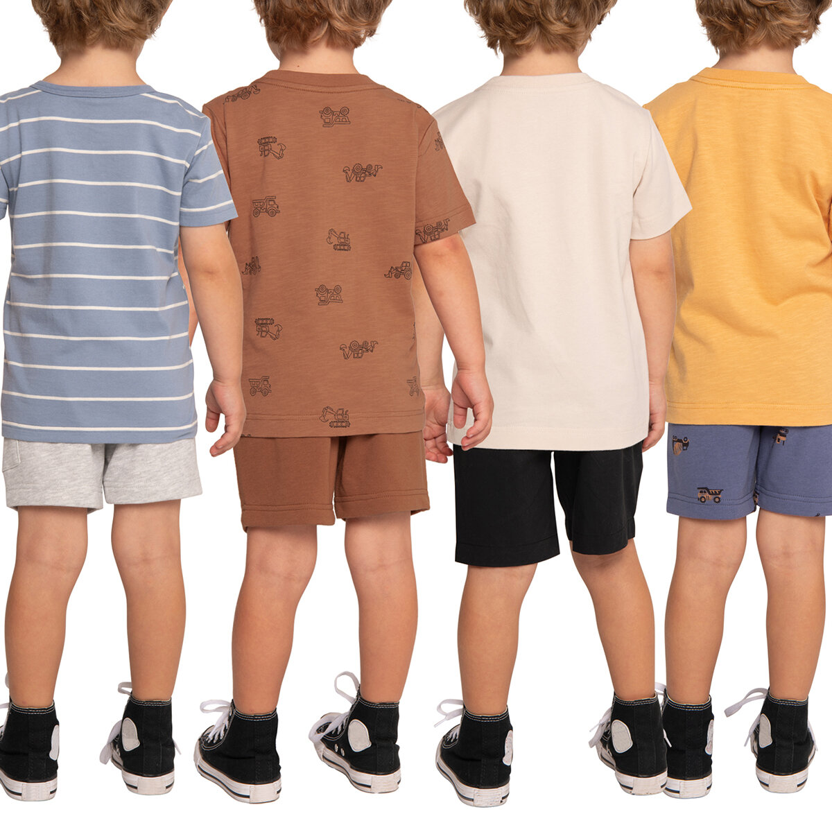 Pekkle Playera 4 piezas para Niños y Niñas Camión 3 Años