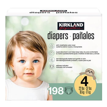 Kirkland Signature Pañales Etapa 4 Unisex 168 pzas
