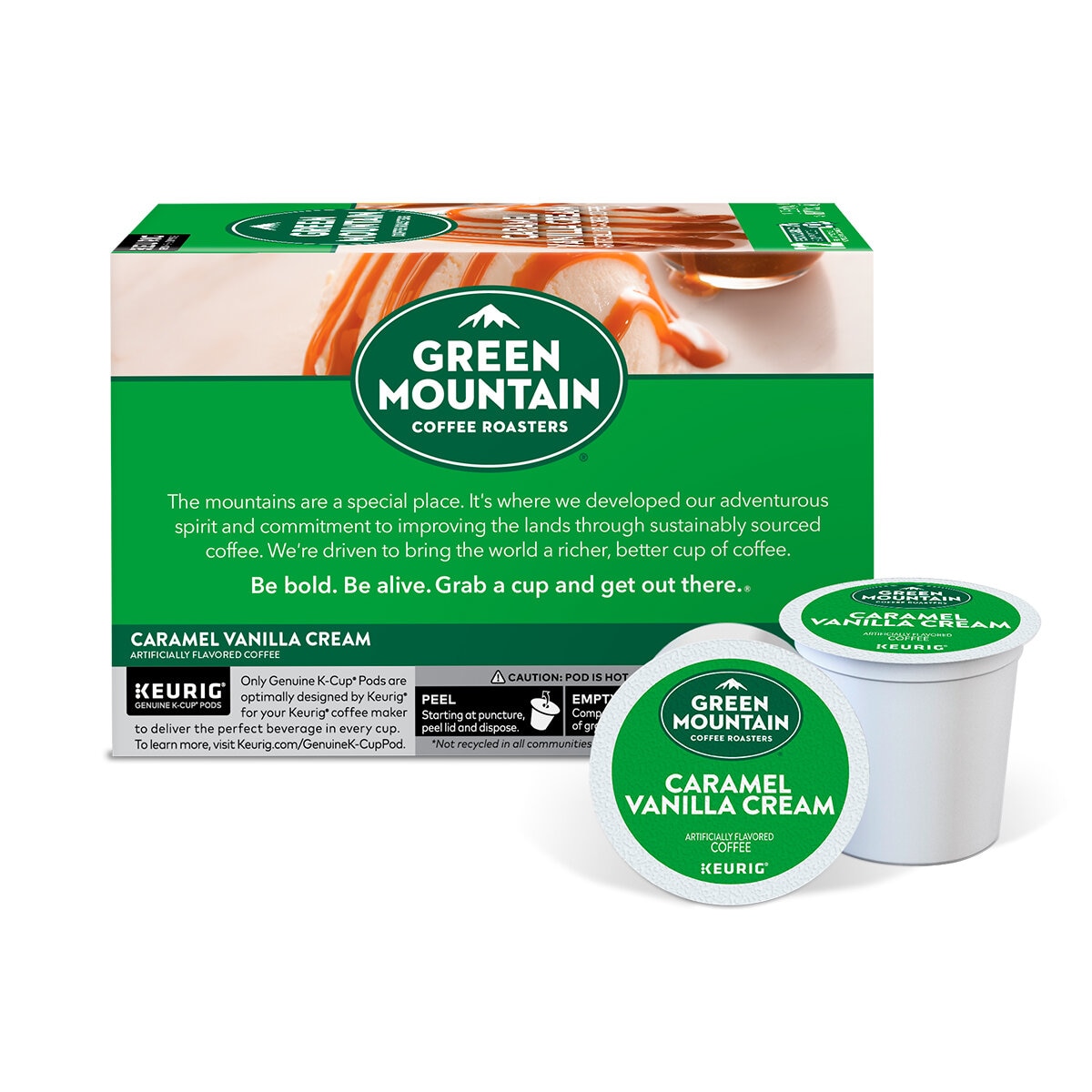 Keurig, Green Mountain Coffee Roasters Caramel Vainilla Cream, 72 cápsulas K-Cup