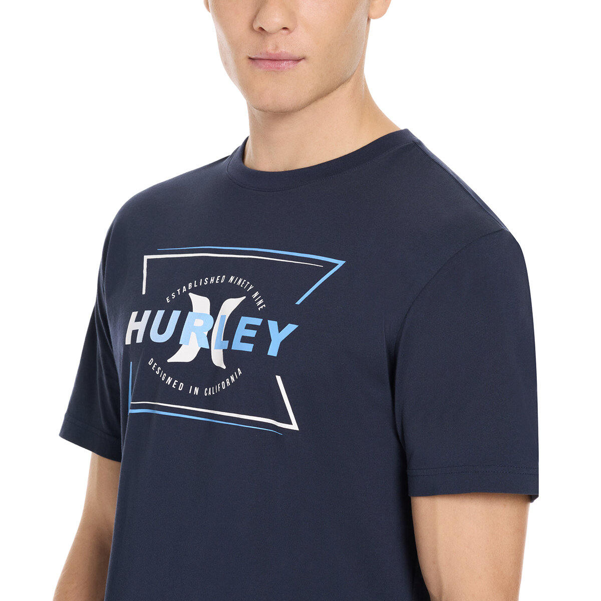 Hurley Playera para Caballero Azul Extra Grande