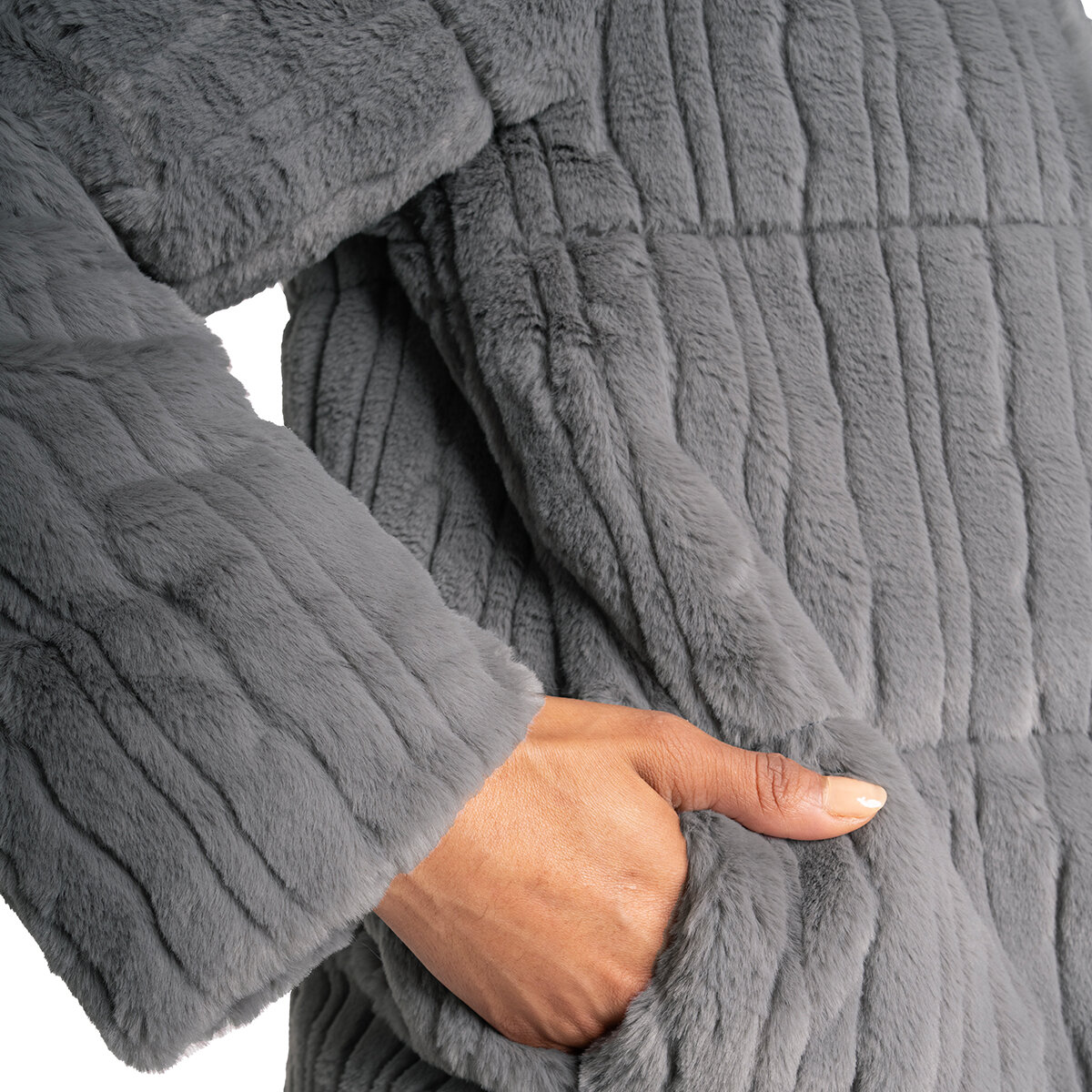 Bearpaw Chamarra para Dama Gris Extra Grande