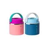Thermoflask 2 Recipientes para Comida con Aislamiento al Vacío 591 mL, Azul Marino/Coral