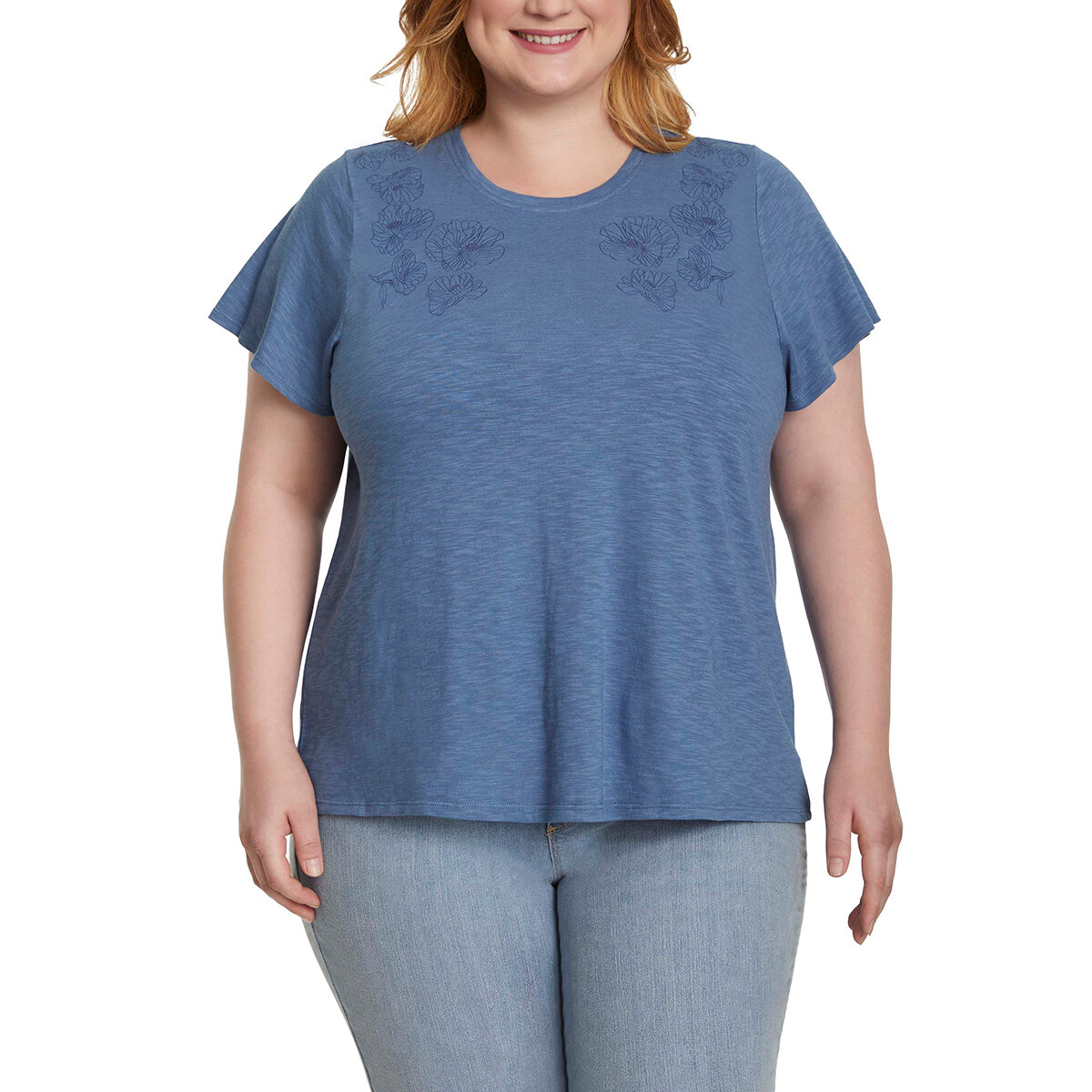 Ella Moss Blusa para Dama Azul Grande