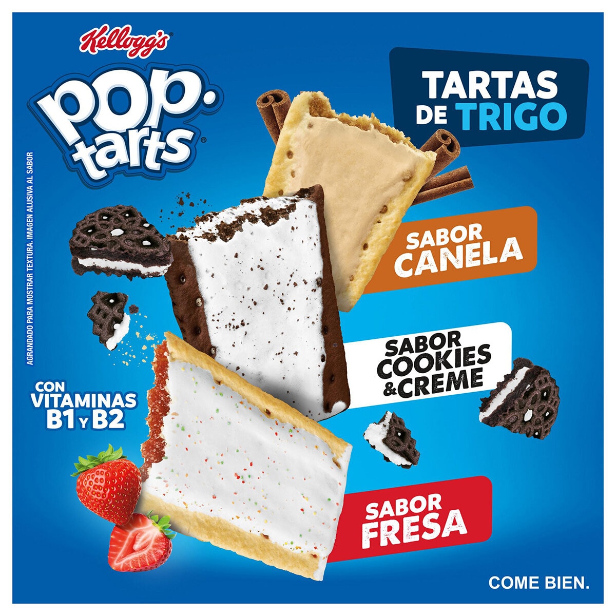 Kellogg's Pop Tarts Tartas de Trigo Escarchadas Rellenas 1.15 kg
