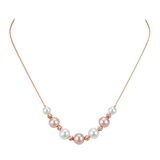 Collar de Perla, Oro Rosa de 14K
