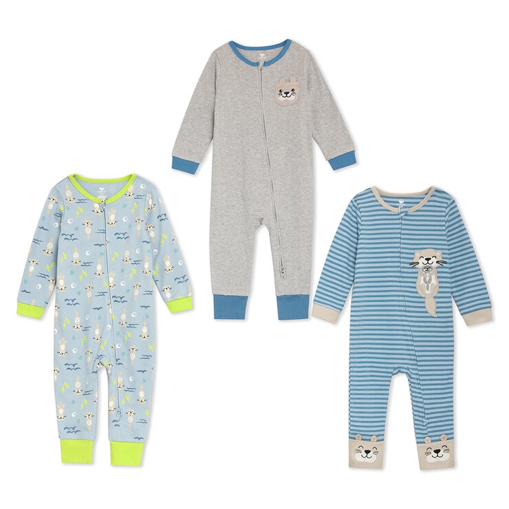 Koala Kids Mameluco 3 piezas para Bebé Varias Tallas y Colores