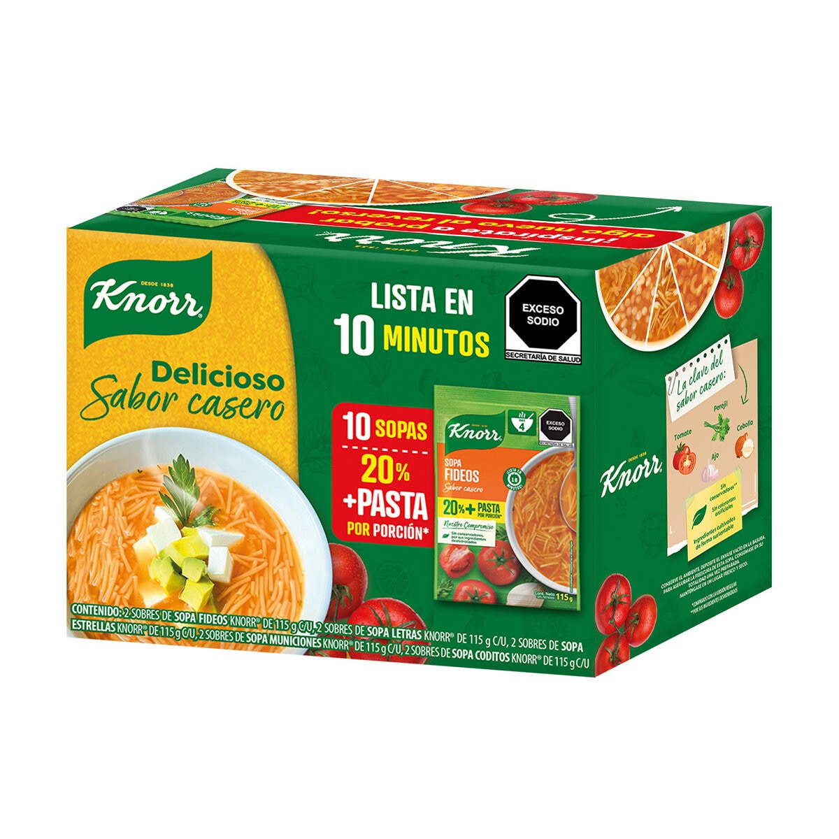 Knorr Sopas Surtidas 10 pzas de 115 g