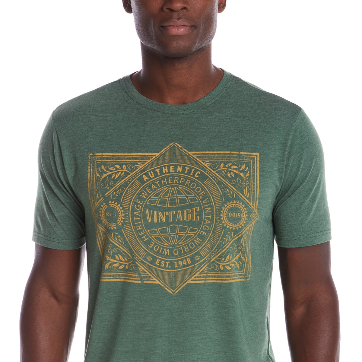 Weatherproof Vintage Playera para Caballero Verde Grande