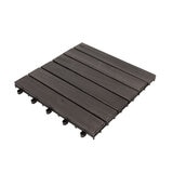 Hanie Design, Piso de Madera Vertical para Exterior, Color Gris Oscuro